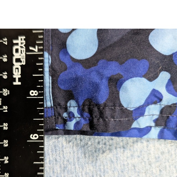 Nike Mens Blue Camo Swim Trunks Board Shorts Elastic Waist Mesh Lined Size L - Picture 4 of 6